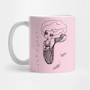 Mermaid Sketches Series: Mermaid & Fishies Mug